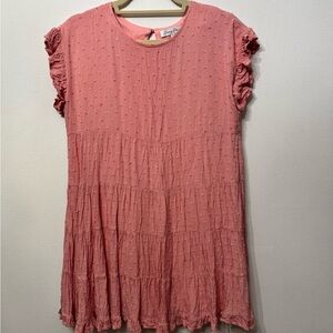 Emory Pink Women's Pink Ruffle Sleeve Size S